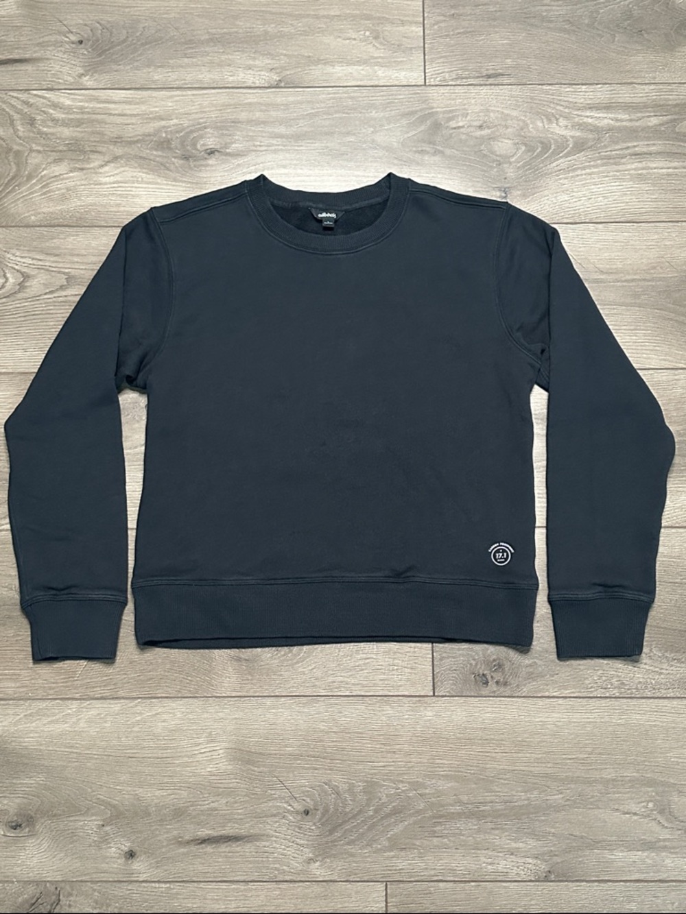 Allbirds R&R Pima Cotton Blend Crew Neck Sweatshirt Black Size Large